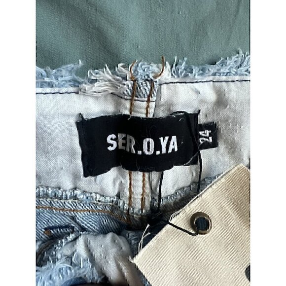SER.O.YA KEENAN SKIRTS, 4 BOTTONS, , MINI SKIRT, SIZE 24 - Picture 5 of 5